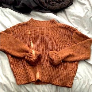Crop top knit sweater